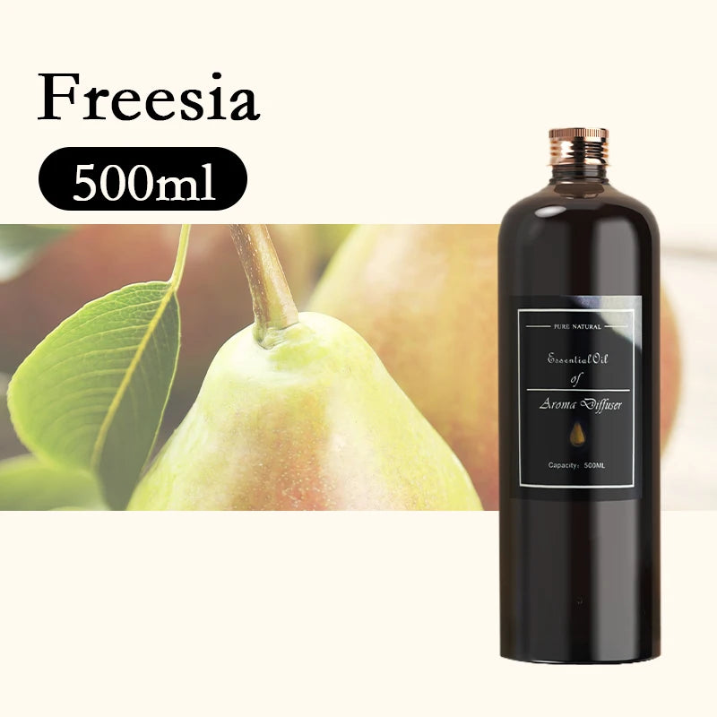 500ML Large Capacity Essential Oil Refill for Aroma Diffusers Long-Lasting Home Hotel Air Freshener with Reed Sticks Fragrance