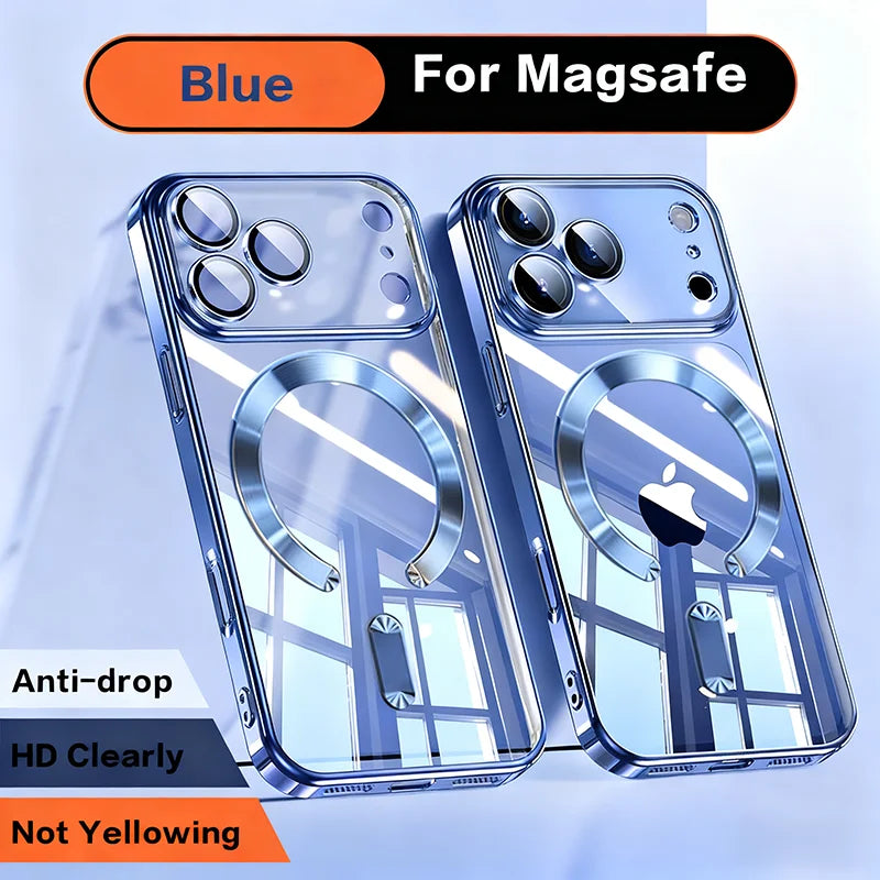 Magnetic Clear Phone Case: Shockproof Wireless Charging Protection Tidesmit
