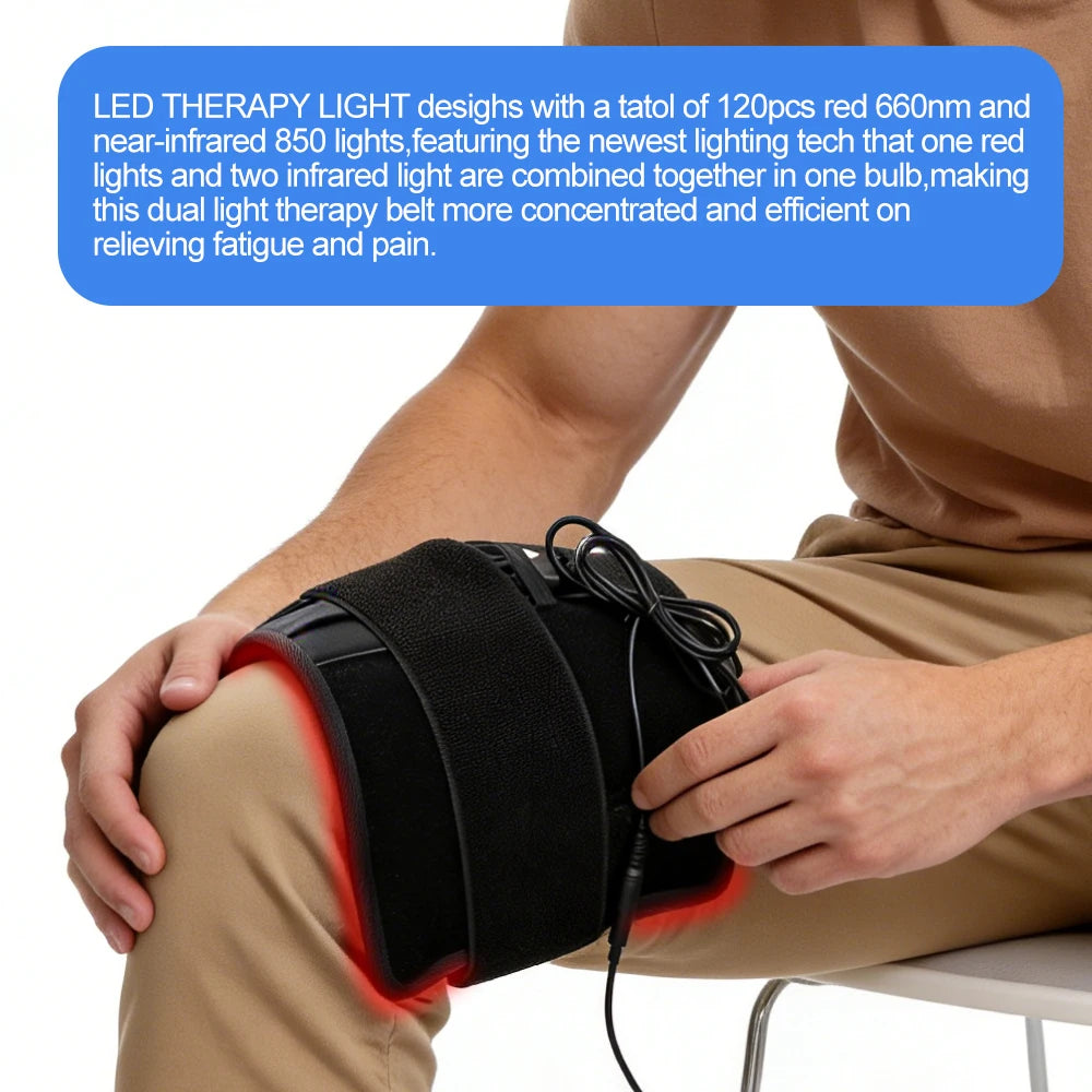Red & Infrared 120pcs LED Light Therapy Belt 850nm 660nm Back Wrap Burn Fat Wrap Slimming Machine Waist Heat Pad Full Body
