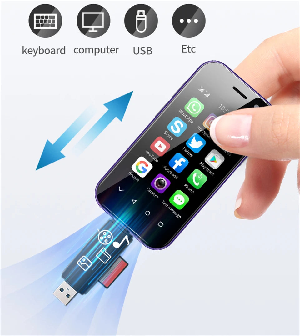 SOYES XS14 Pro 3.0in 4G Mini Smartphone Android 9.0 Dual Sim Face ID Dual Camera WIFI Bluetooth FM Hotspot GPS OTG Mobile Phone