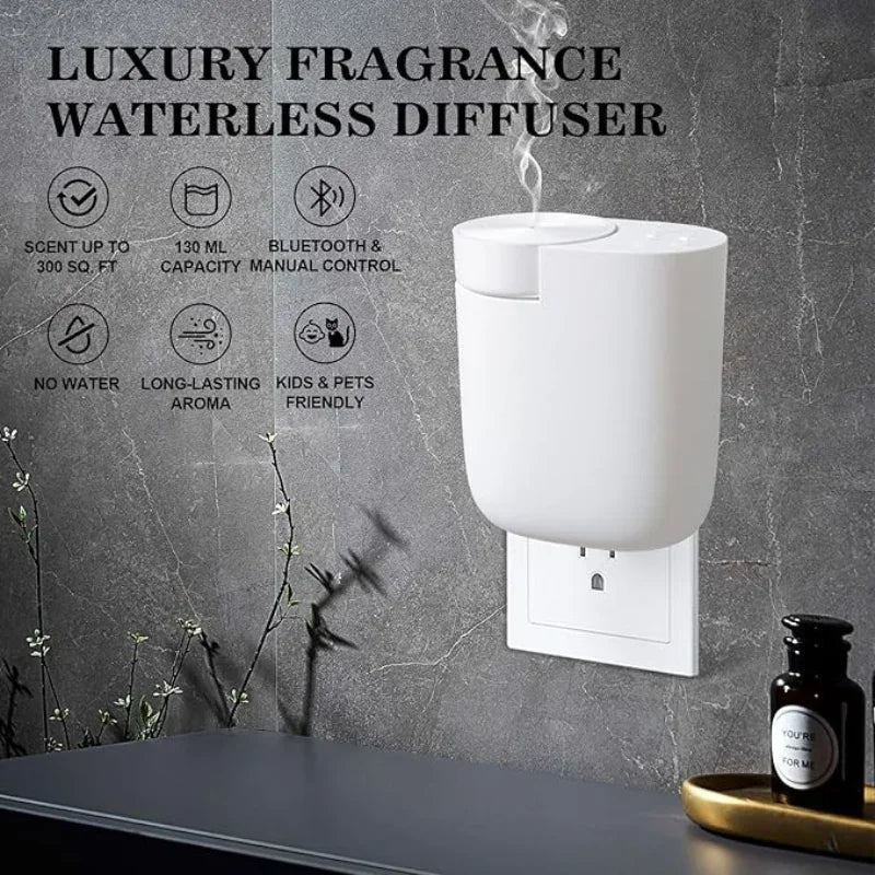 Plug-In Diffuser with Timer Control Scent Intensity Button Bluetooth APP Connectivity Waterless  Diffuser for Home, Hotel,Office