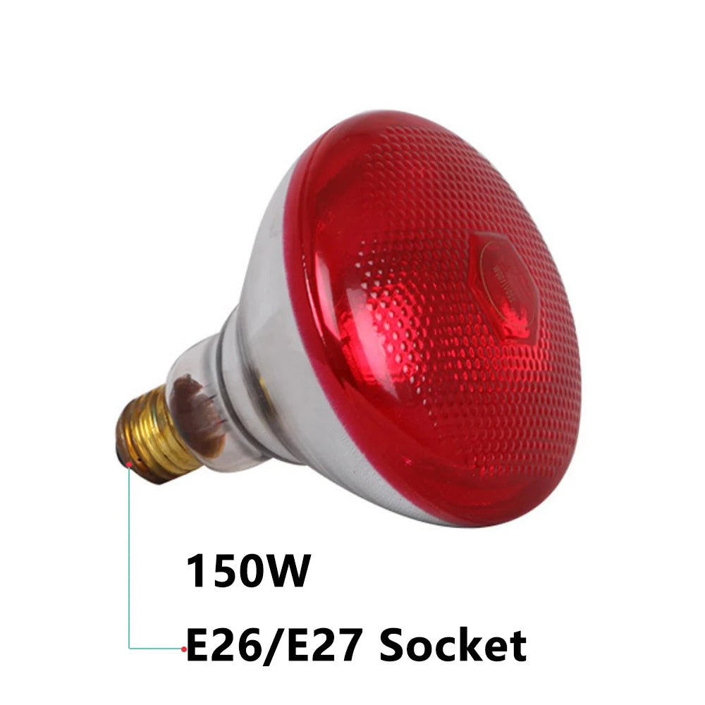 Red Light Therapy Lamp with Holder 300° Adjustable Clamp 660nm&850nm Infrared Combo Bulb for Skin Care Pain Relief and Recovery
