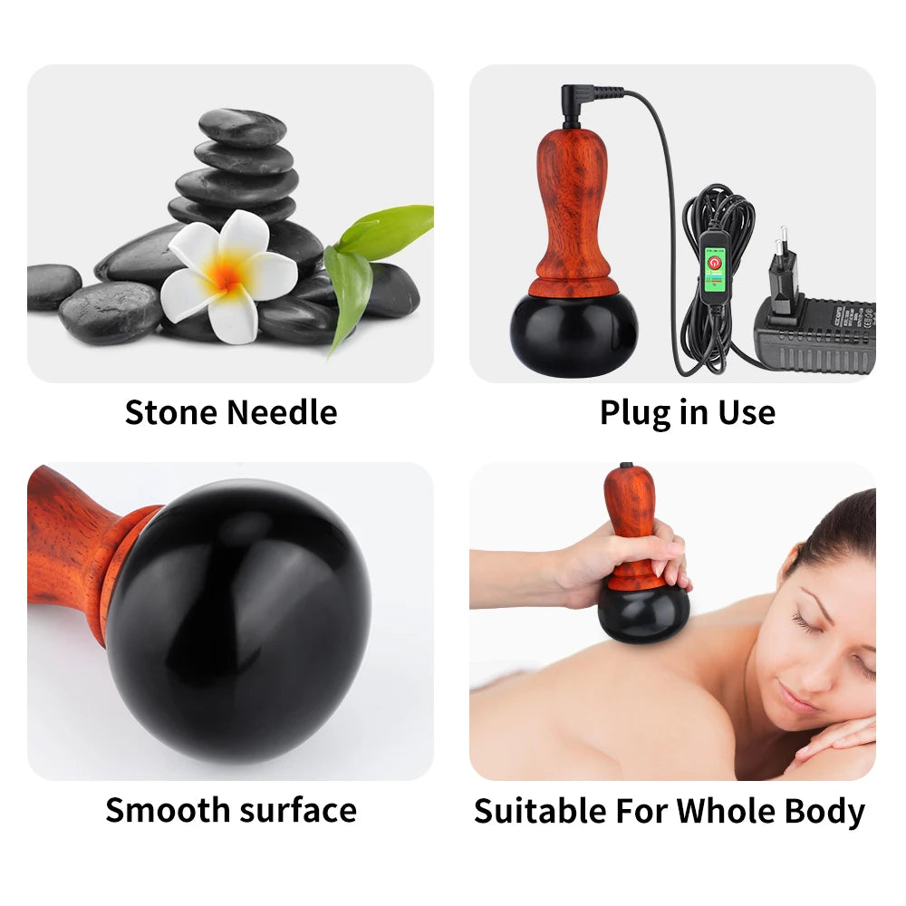 Electric Bianstone Warming Massage Tool - Heated Deep Tissue Guasha Ball Back Massage Instrument Tidesmit