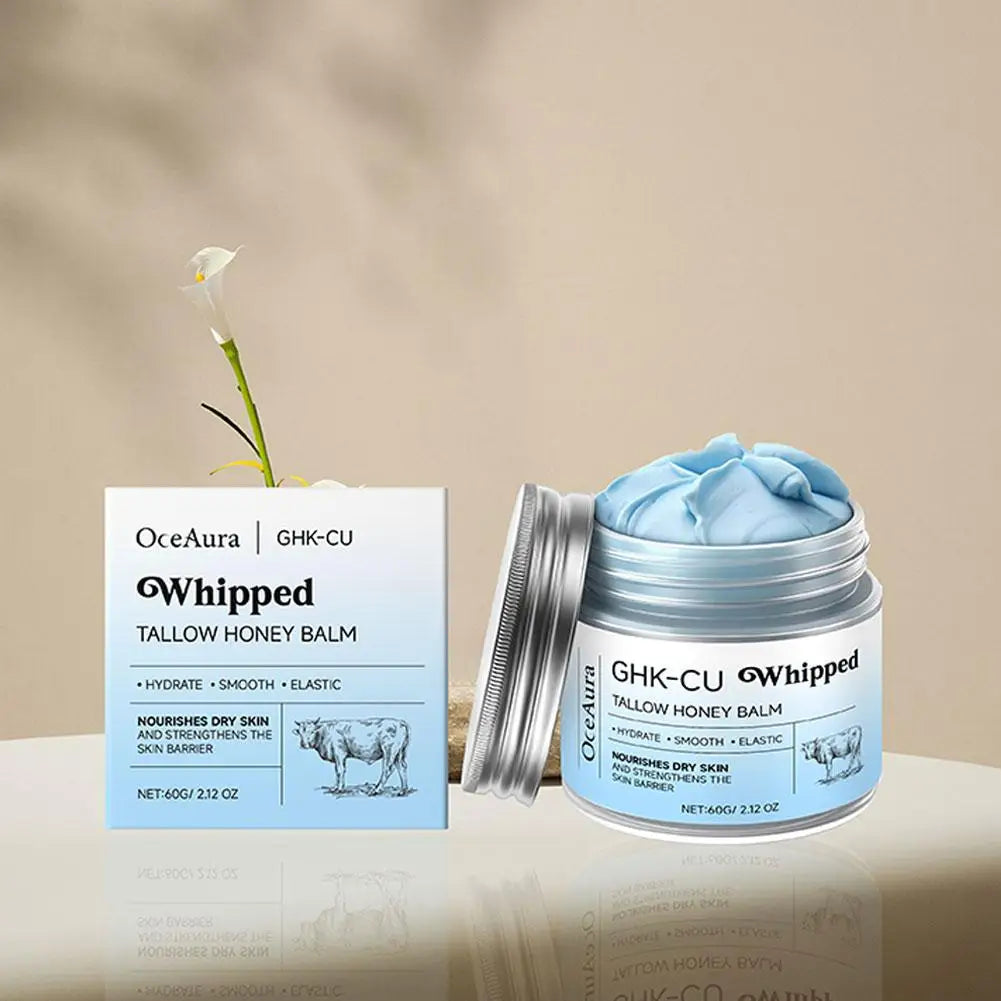 GHK-Cu Blue Tallow Honey Balm Cream, Deep Skin Repair & Barrier Protection, Perfect for Dry, Sensitive & Aging Skin Care