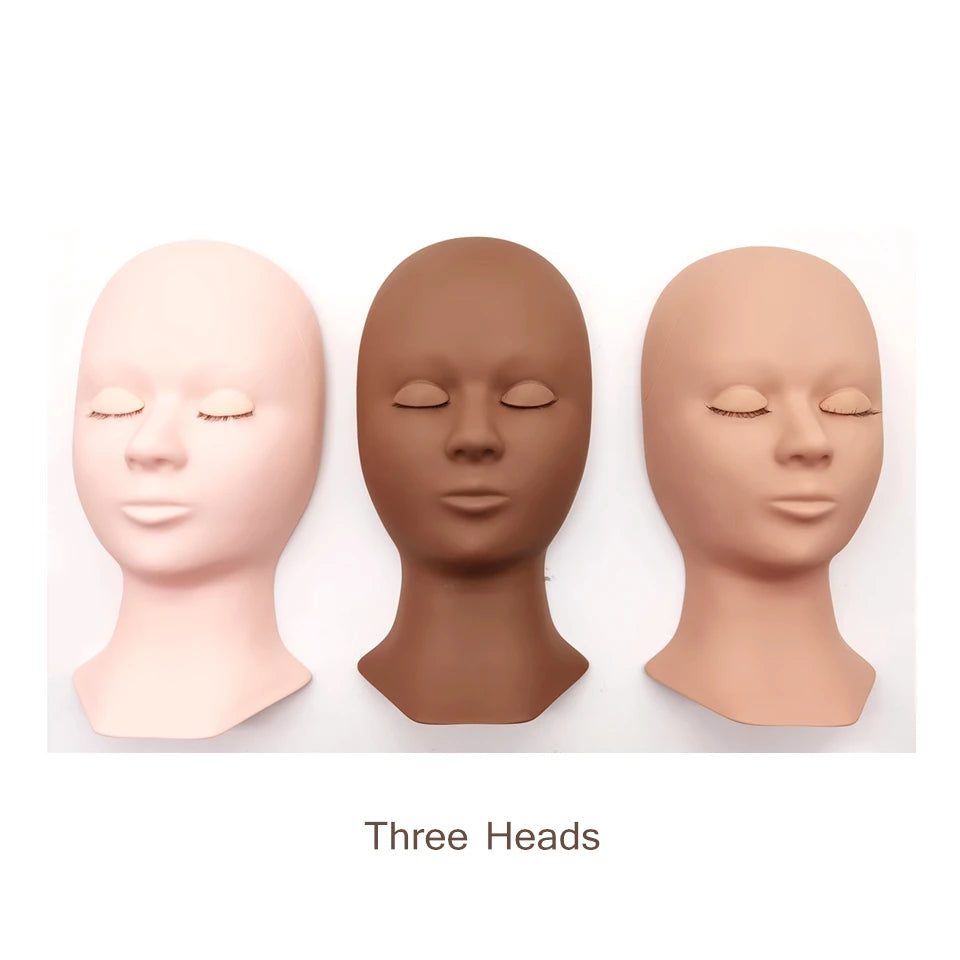 Tidesmit mannequin training head with removable eyelids for professional eyelash extension and makeup practice