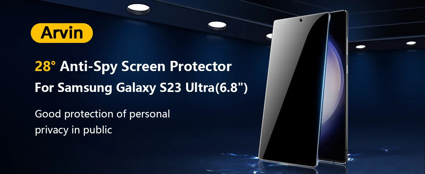Privacy Screen Protector for Samsung Galaxy S24 Ultra - 9H Tempered Glass Tidesmit