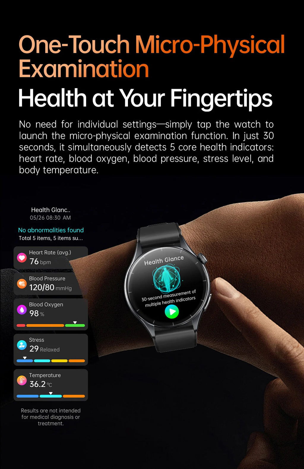 2026 New Health Analysis ECG+PPG Smart Watch Body Fat Uric Acid Blood Pressure Heart Rate Tracker NFC Smartwatch For Android IOS