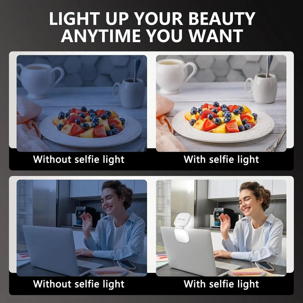 Magnetic Selfie Light for iPhone: 360 LED Ring with Mirror Tidesmit