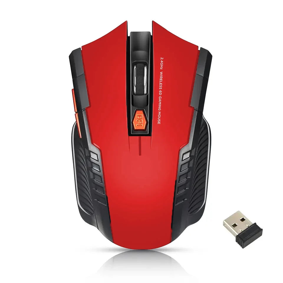 2.4G Wireless Mouse for Laptop Gamer Ergonomic Computer Mouse Wireless with USB Receiver 1600DPI 6 Buttons Portable Optical Mice