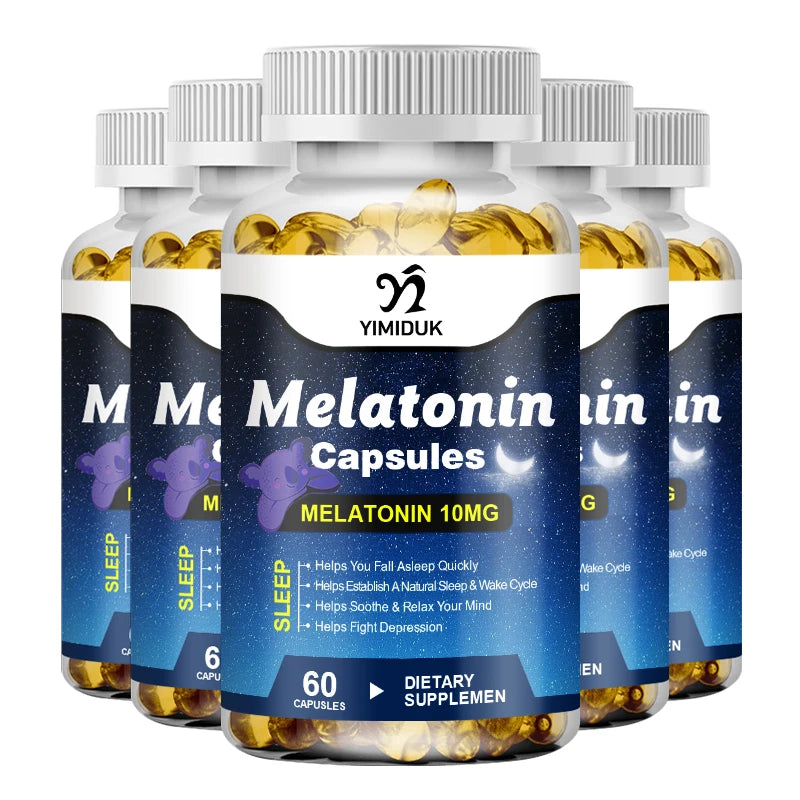 Melatonin 10mg, Sleep Dietary Supplement, No Habit, Deep Sleep Contains Melatonin - Healthy Sleep - 120 Capsules