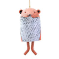 Cute fox resin wind chime, rustic garden pendant for outdoor decor, adds a whimsical touch to any pet lover's garden.
