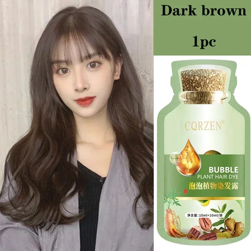 Hair Color Shampoo Cover Gray Hair 5 Minutes Change Hair Color Non-Irritating Hair Dye Shampoo DIY Fashion Hair Color Hair Care