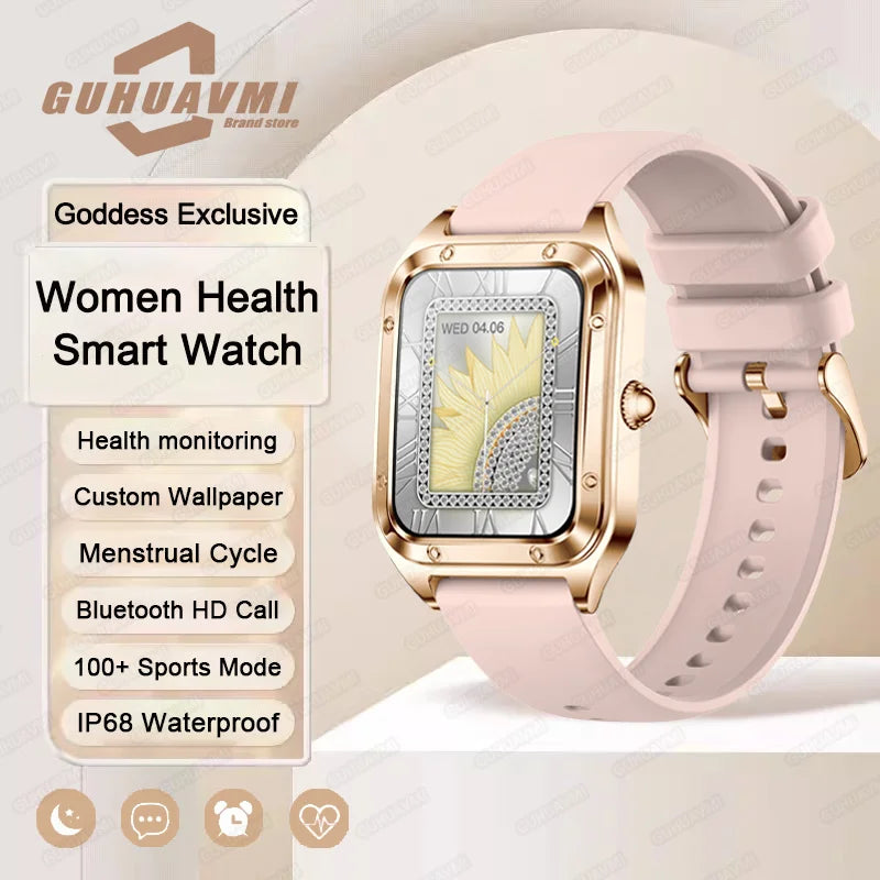 2026Ultra Thin Fashion Smart Watch For Women Screen Always Display Time Sports Bracelet Bluetooth Call 1.59" AMOLED Woman Watch