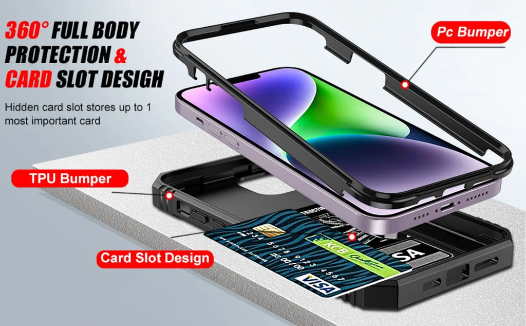 iPhone 16 Pro Max Case with Kickstand and Camera Guard Protection Tidesmit