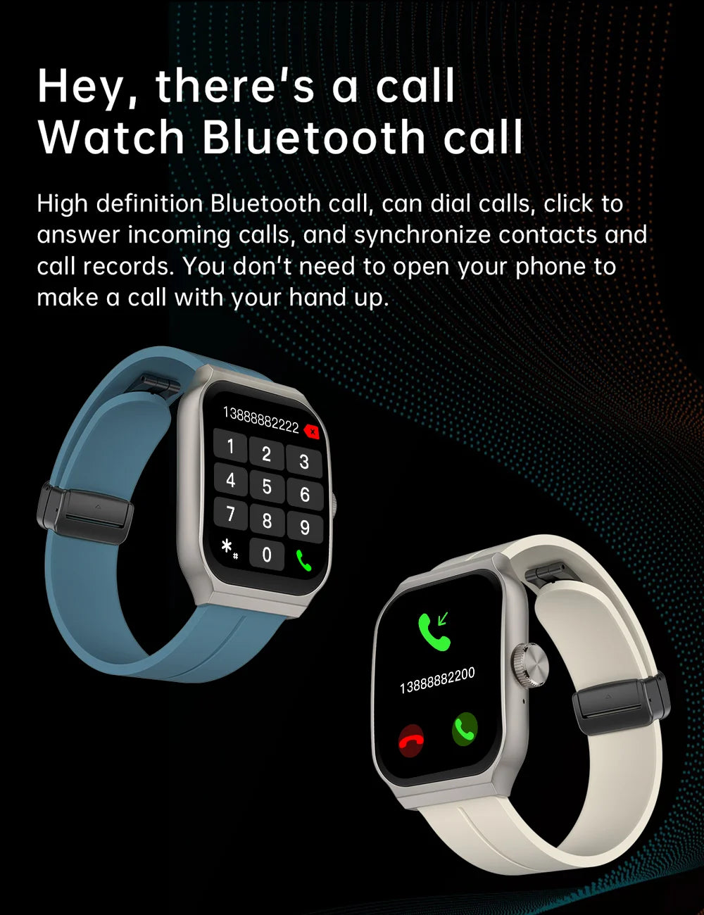 YLL-HRS H99 Smart Fitness Tracker Watch Exercise Record Heart Rate Monitor Sleep Tracker Custom Dial Chronograph Alarm Clock