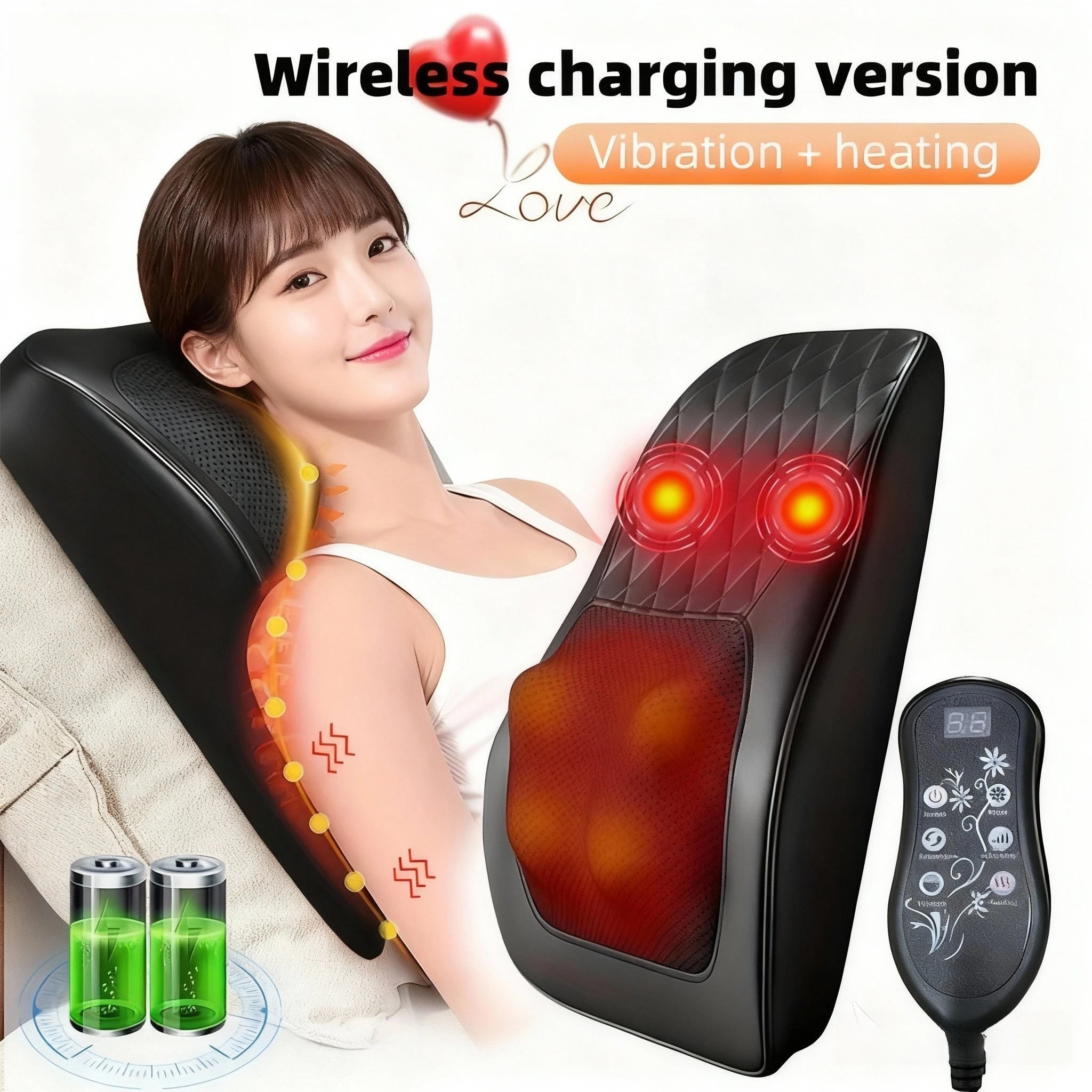 Electric Neck Massager with Heat Therapy & Deep Tissue Shiatsu - Tidesmit Massage Chairs New type-c Tidesmit
