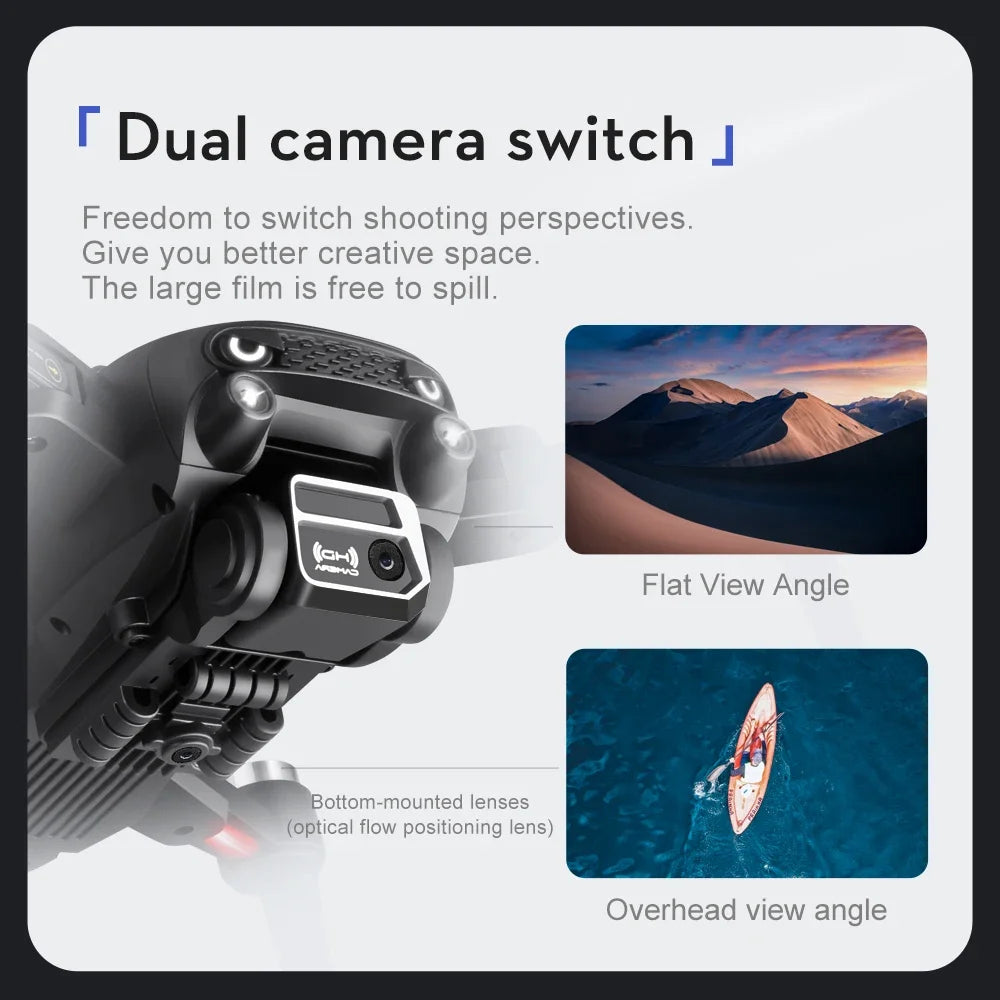 Camera Drone with Obstacle Avoidance - Foldable 8K GPS Quadcopter Tidesmit
