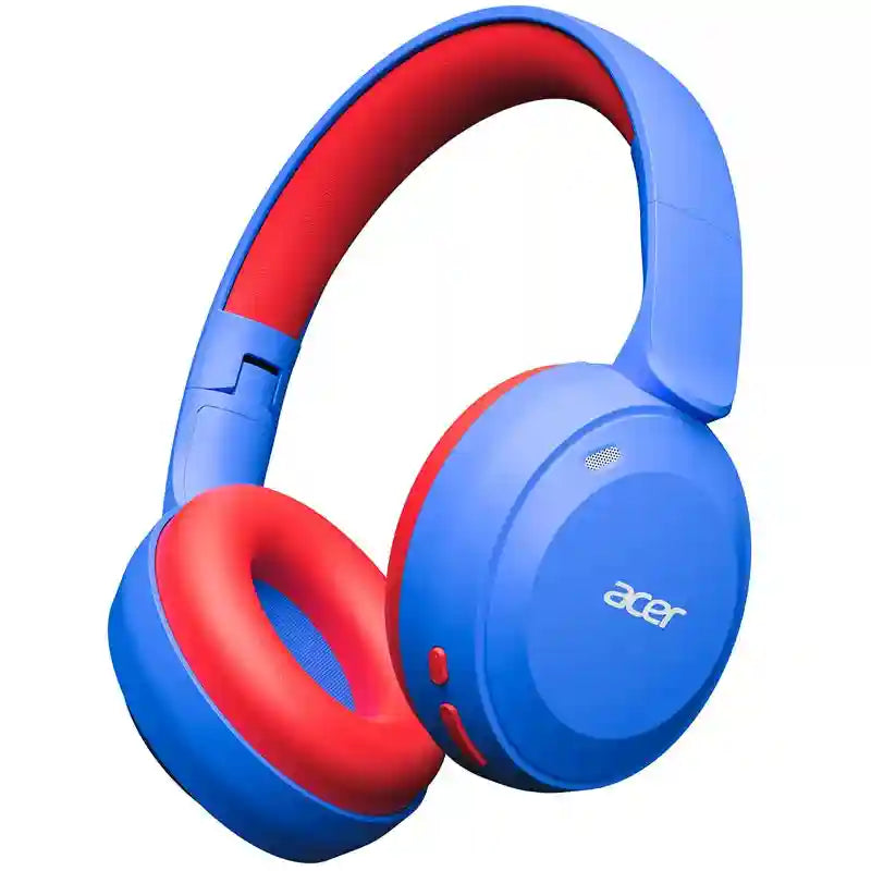 Kids Wireless Headphones, Volume Limited Bluetooth Over-Ear Headset BlueRed Tidesmit