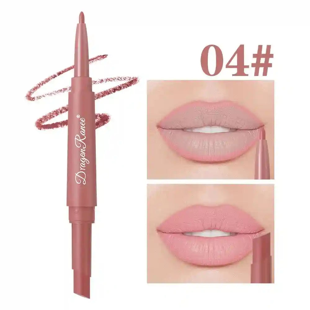 Matte Lip Liner and Lipstick Pen | Waterproof Long Lasting 2-in-1 Lip Care 04 Tidesmit
