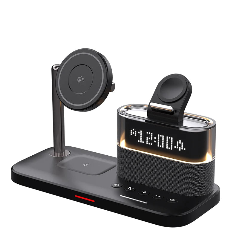 Tidesmit 3-in-1 Qi2 Wireless Charging Station for MagSafe Devices Metal black Tidesmit