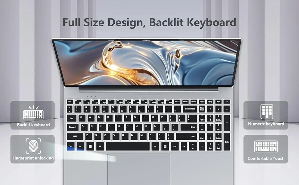 NEW 15.6 inch Windows 11 Laptops Fingerprint UnIock Notebook Intel Core i9-10980HK 16GB RAM 1TB 2TB SSD Backlight Gaming Laptops