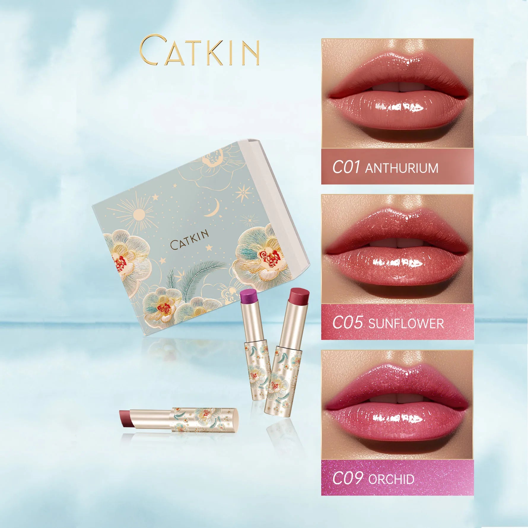 Moisturizing Tinted Lip Balm - Hydrating Lip Care with 6 Vibrant Shades Lip Care C01 C05 C09 Tidesmit
