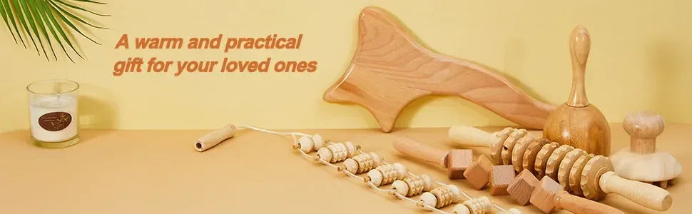 Wooden Lymphatic Drainage Massager Tool for Targeted Body Contouring Back Massage Instrument Tidesmit