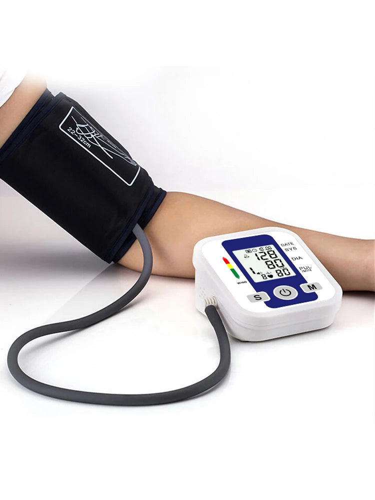 Arm Blood Pressure Monitor BP Automatic Professional Medical Portable Tonometer Digital Tensiometer Heart Rate Monitor 32 Cuff