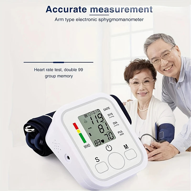 Blood Pressure Machine, Automatic Digital Upper Arm Blood Pressure Monitor with Adjustable Large Cuff