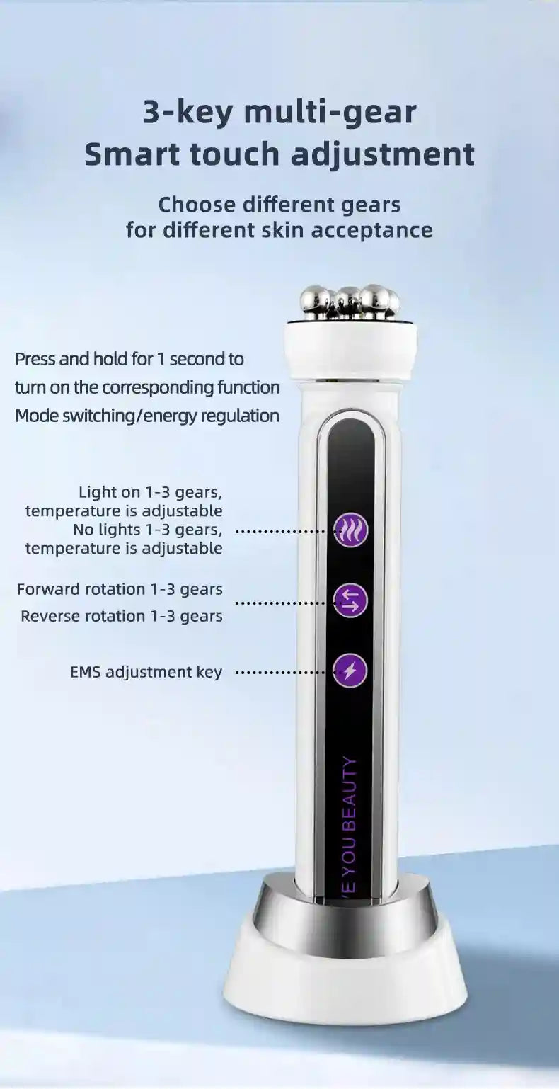EMS Facial Massager & RF Skin Firming Device | Tidesmit White Eye Massage Instrument Tidesmit