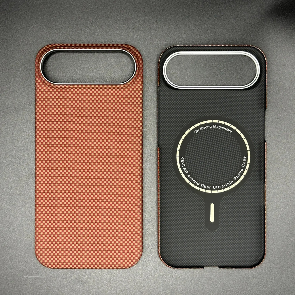 iPhone 17 Air Carbon Fiber Case | Slim Military-Grade Protective Cover orange magnetic iPhone Air Tidesmit