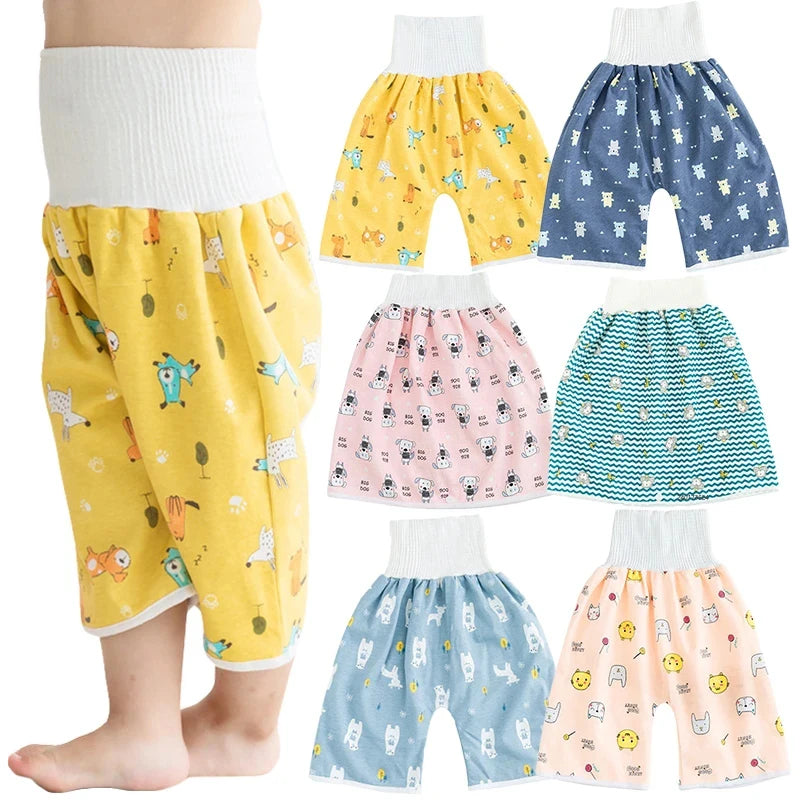Baby Diaper Pants Waterproof Skirt Cloth Diapers Infant Leak-proof Urine Training Pants Kids Nappy Sleeping Bed Potty Trainining