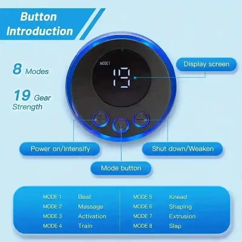 EMS Neck Massager - Portable Electric Pulse Pain Relief Patch Relaxation Treatment Tidesmit