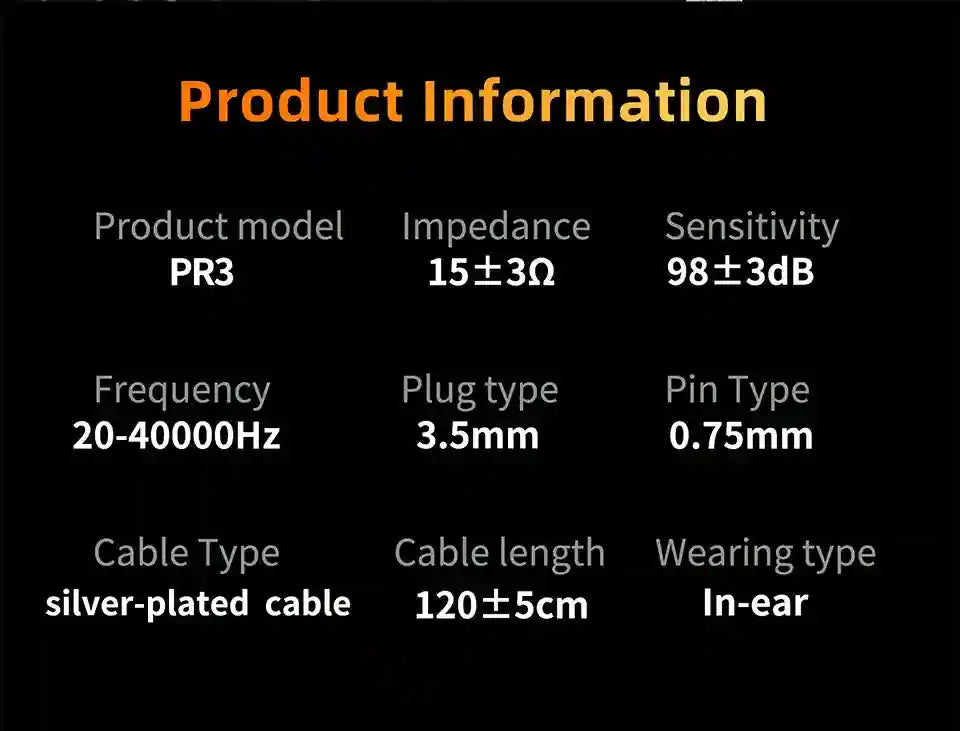 KZ PR3 Planar Magnetic IEMs - High-Fidelity Wired Studio Monitors Tidesmit