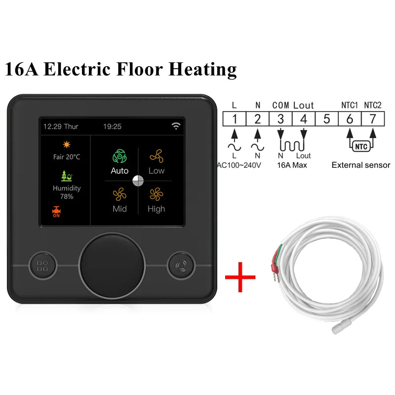 Tuya WiFi Smart Floor Heating Thermostat Regulator Warm Electric/Water Gas Boiler Remote Temperature Controller Alexa Google