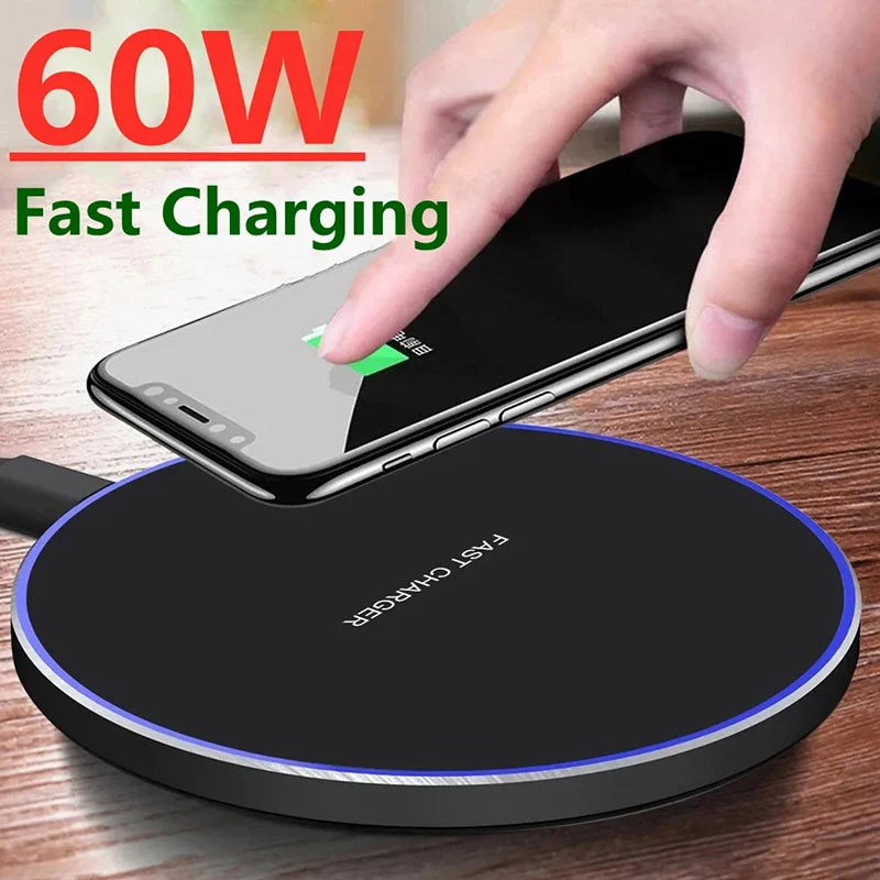15W Wireless Charger Pad - Qi Certified Fast Charging Station Tidesmit