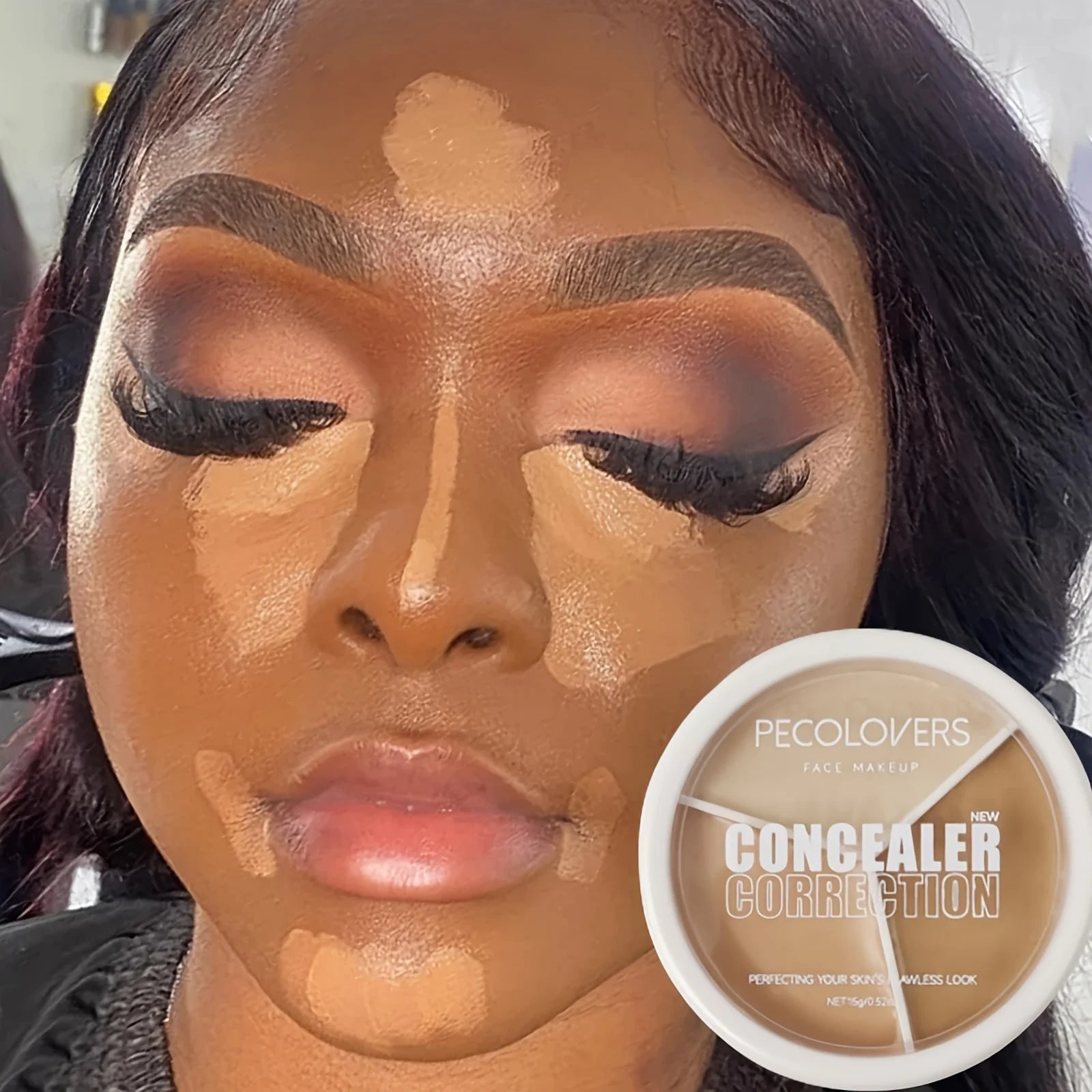 Tidesmit 3-color concealer palette for even skin tone and blemish coverage professional face makeup complexion boost