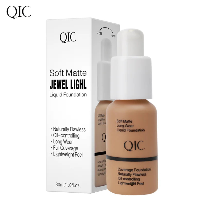 Tidesmit liquid foundation matte oil-control concealer face makeup texture close-up