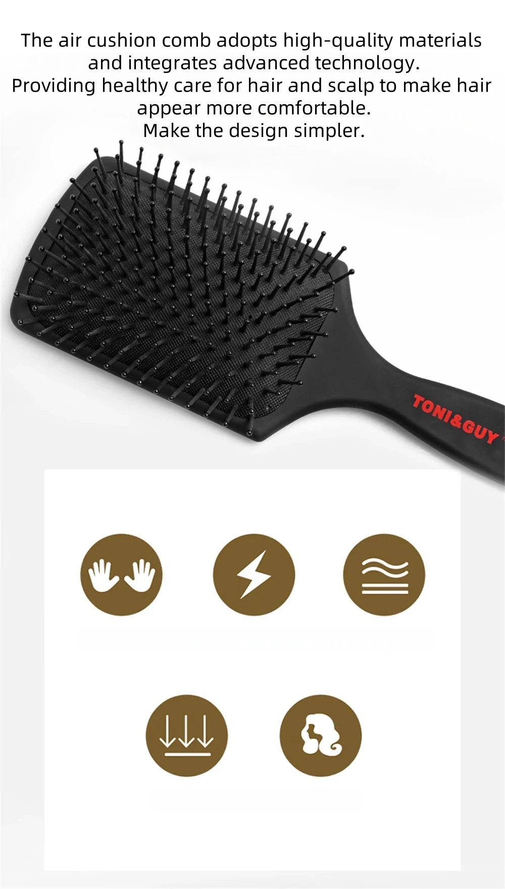 Massage Hair Brush: Anti-Static Scalp Comb for Gentle Daily Styling Massage Chairs Tidesmit