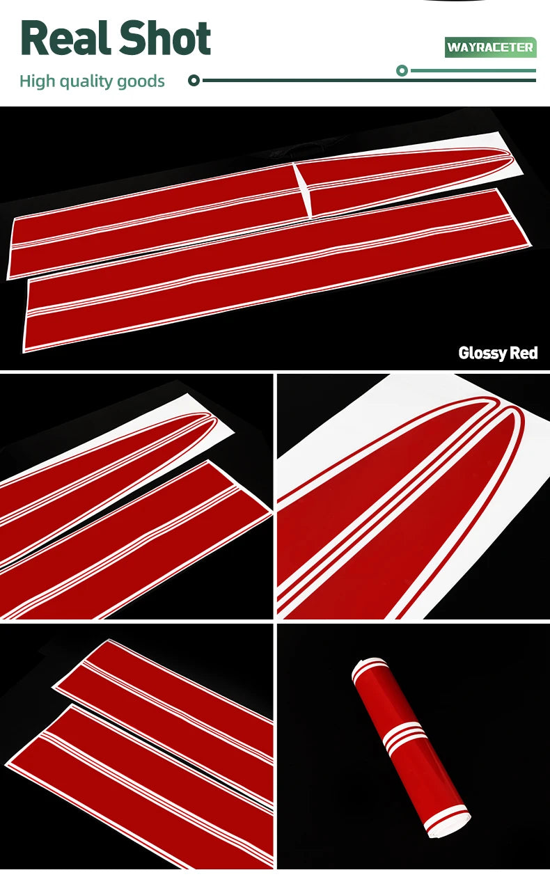 Bonnet Stripes Hood Engine Cover Roof Trunk Tail Body Graphcis Vinyl Decal For Fiat 500 Abarth 595 695 500c 500e Accessories