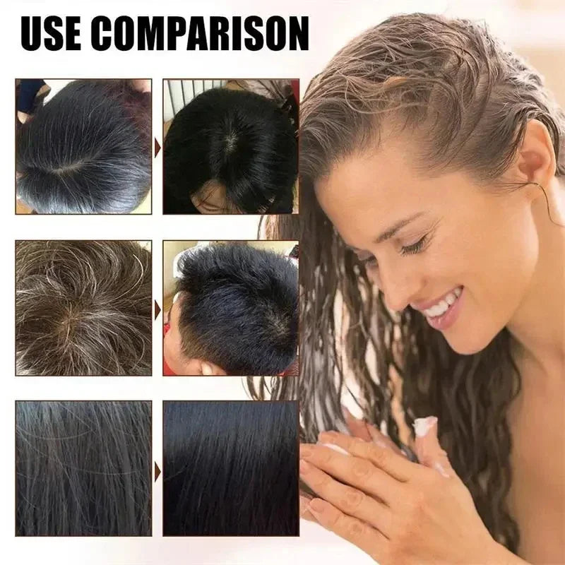 Hair Color Shampoo Cover Gray Hair 5 Minutes Change Hair Color Non-Irritating Hair Dye Shampoo DIY Fashion Hair Color Hair Care