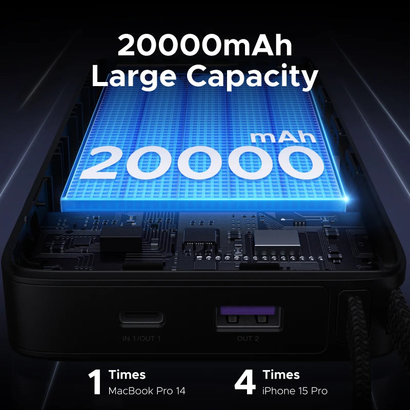 145W Fast Charging Power Bank 20000mAh - High Capacity PD Charger Tidesmit