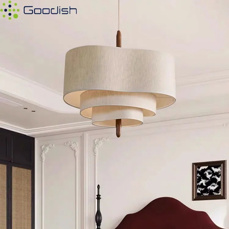 Wabi Sabi Fabric LED Pendant Light 58cm - Adjustable Ambient Lighting Tidesmit