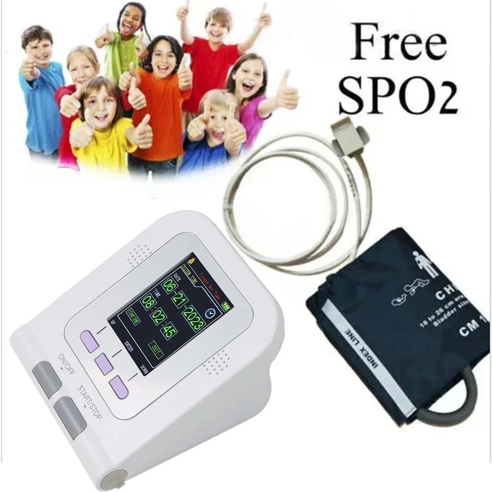 CONTEC08A Digital Blood Pressure Monitor Pediatric NIBP Software Sphygmomanometer Choosable Neonate Cuff OR SpO2 Probe