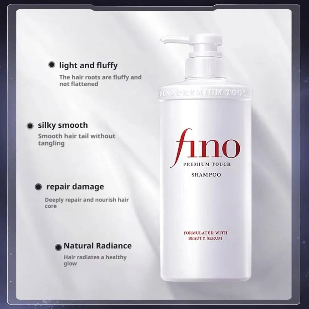 Fino Premium Touch Hair Care Set Deep Repair Damaged Hair Oil Control Volumizing Smooth Shiny Hair Mask Conditioner