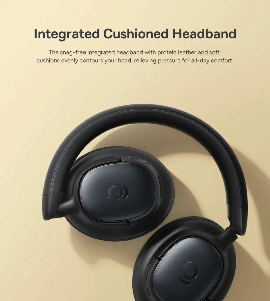 Tidesmit Wireless Noise Cancelling Headphones - 80H Playtime Hi-Res Audio Tidesmit