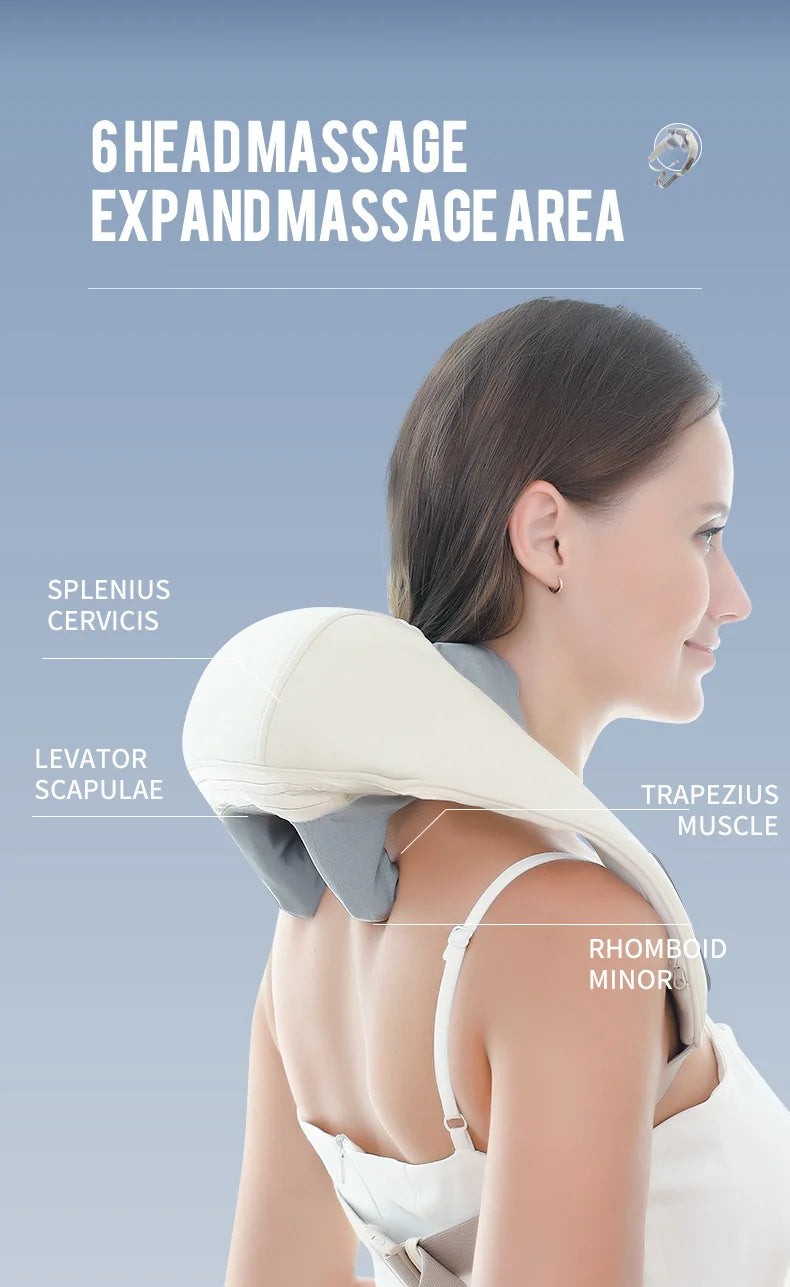 Wireless Neck and Back Massager | Deep Tissue Relaxation Therapy Relaxation Treatment Tidesmit
