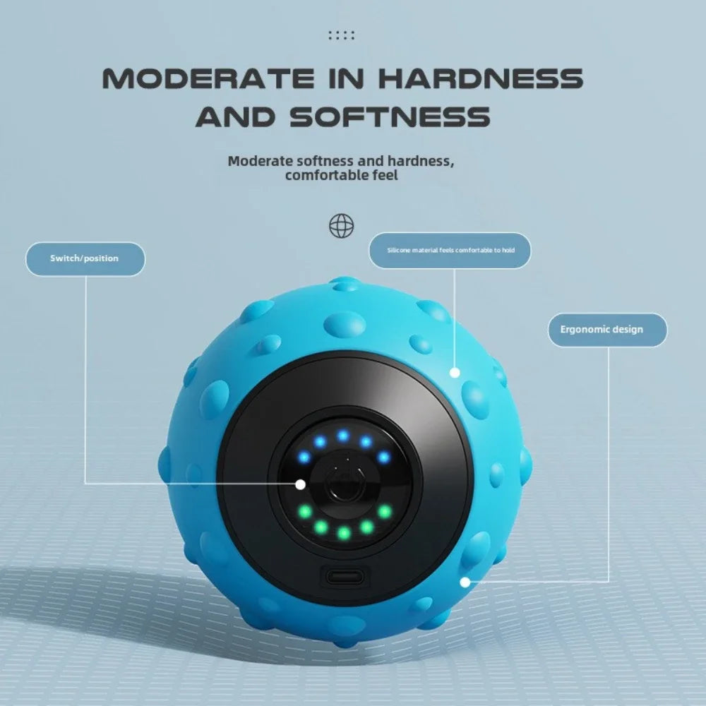 Vibrating Massage Ball for Muscle Recovery - Portable Therapy Tool Relaxation Treatment Tidesmit