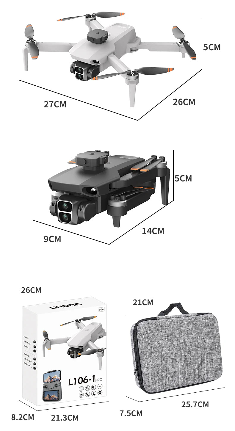 GPS Drone with 4K Camera and Obstacle Avoidance - Tidesmit L106-1PRO Tidesmit