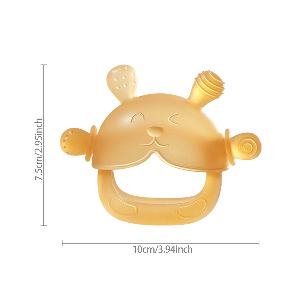 Silicone Teether Silicone Toddler Chew Toys Sensory Toys Anti Drop Wrist Hand Teether Baby Teething Mitten Food-Grade Soothing